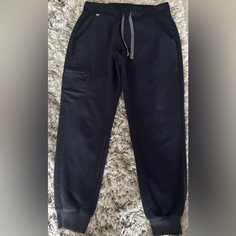 Figs Zamora Jogger Scrub Pants, Small, Petite,Navy